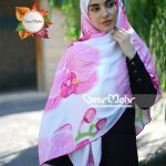 روسری نخ ابریشم ارکیده_2